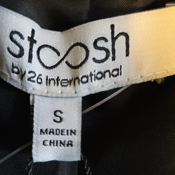 Stoosh-Blk/iv Faux animal print open front soft short Jkt Sz S NWT. - Picture 3 of 8